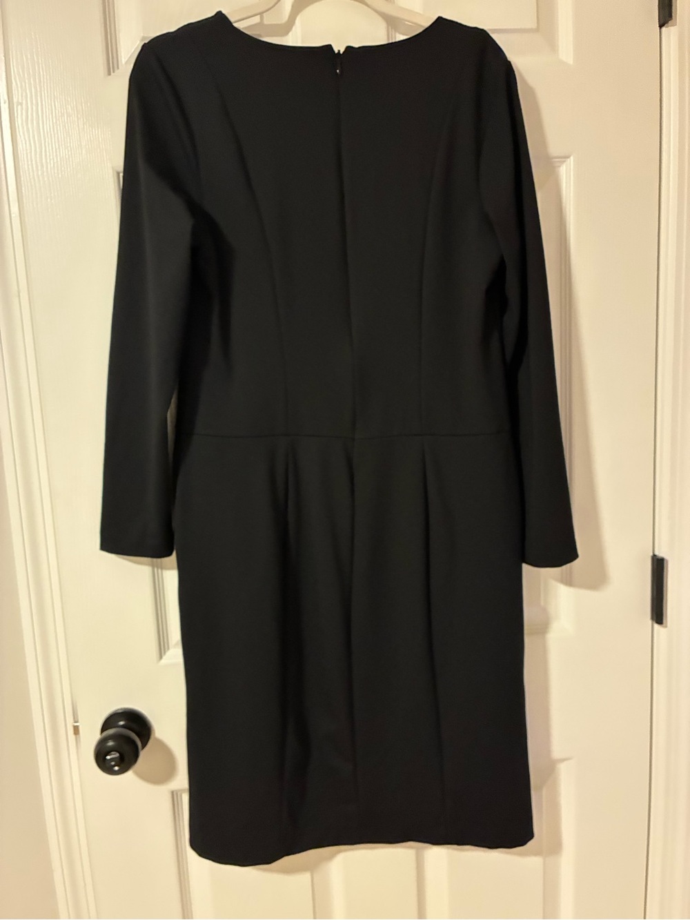 Talbots Black V-Neck Long-Sleeve Sheath Dress - Picture 3 of 3
